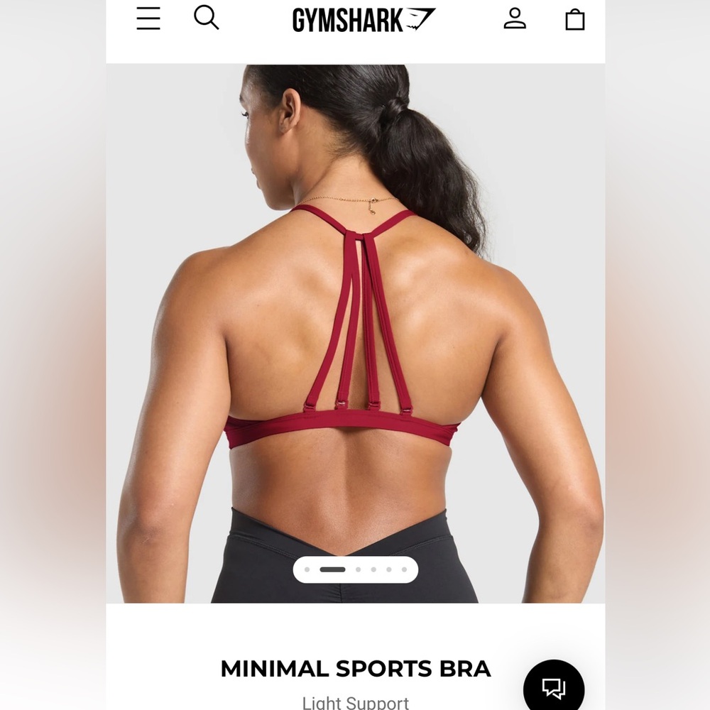 Gymshark minimal sports bra red NWT
